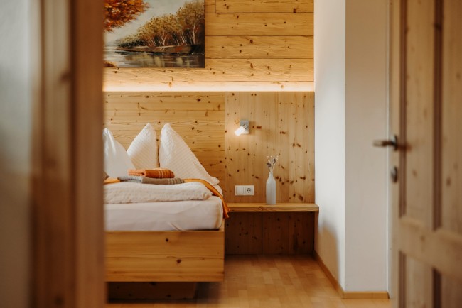 Einblick in ein Schlafzimmer